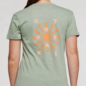 NEW Cotopaxi Happy Day Organic T-Shirt - Women's M NWT Silver Leaf Green